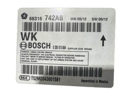 Модуль датчик подушка безопасности jeep grand cherokee wk2 68316742ab фото №1
