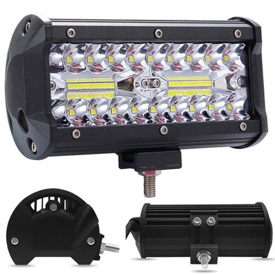 GALINGA ŽIBINTAS LED DARBINĖ SKYDELIS STIKLAS HARTOWANE HALOGENAS 120W 12V - 24V CREE 