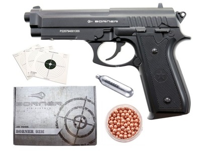 Wiatrówka pistolet CO2 Borner 92 Full Metal kal. 4,5 mm