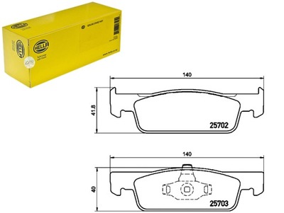 КОМПЛЕКТ - КОМПЛЕКТ КОЛОДОК ШАЛЬМІВНИХ HELLA 4106056