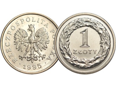 1 złoty 1995 r. stan menniczy z woreczka