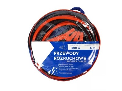 Przewody rozruchowe 6m GRUBE mocne kable 1500A TIR