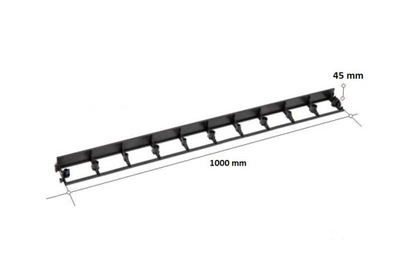 Krawężnik trawnikowy 45mm x 100cm x 75mm czarne