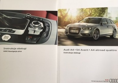 AUDI A4 B8 RESTYLING 2011-2015 POLSKA MANUAL MANTENIMIENTO + MEDIA MMI DOS KSIAZKI  