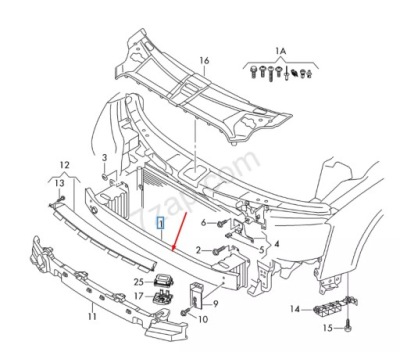 Audi a8 d4 передня частина бампер підсилювач bar 4h0807109b 2015 фото №1