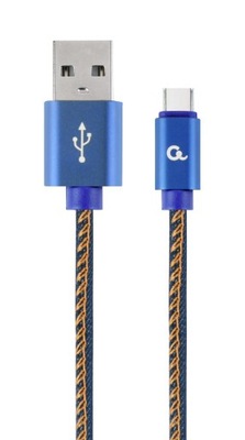Kabel USB 2.0 typ C (AM/CM) 1m złącze kątowe