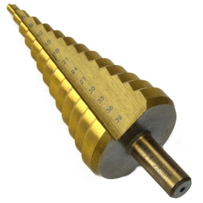 WIERTŁO STOŻKOWE STOPNIOWE TYTANOWE HSS 4-39mm