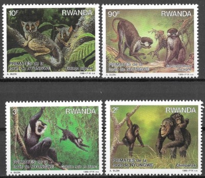 Rwanda - fauna** (1988) SW 1388-1391