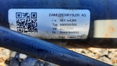 Балка диференціал sprinter 906 a9063501000 фото №1