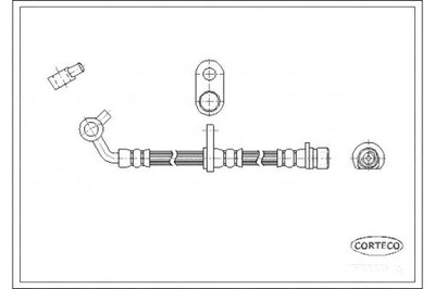 CORTECO CABLE DE FRENADO FLEXIBLES HONDA  