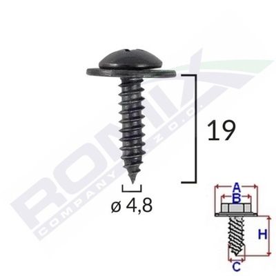 ШУРУП DO ЗАЩИТ I ZAKOLI M4,8X19 MM HONDA X10SZT