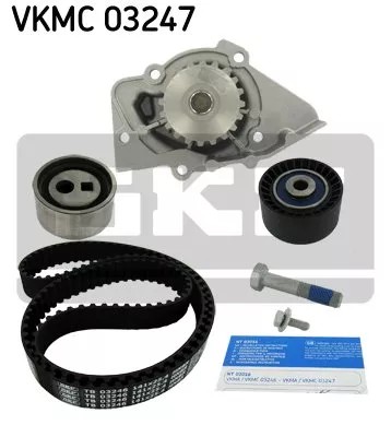 SKF VKMC 03247 SIURBLYS VANDENINĖ + KOMPLEKTAS DIRŽELIO SKIRSTYMO SISTEMOS 