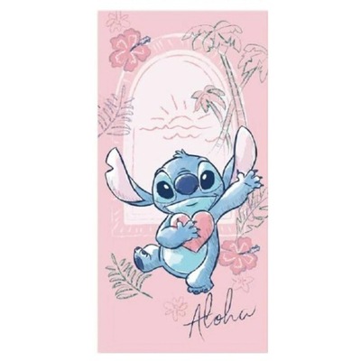 Ręcznik plażowy 70x140 LILO & STITCH - Stitch Pink