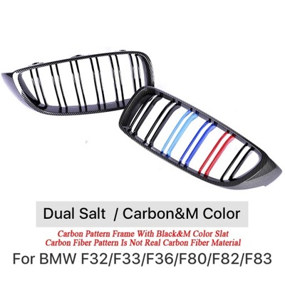 DOBLE DE VIDRIO REJILLA DE RADIADOR CON FIBRAS DE CARBÓN PARA BMW 4 SERII F32 F33 F80 F82 2  