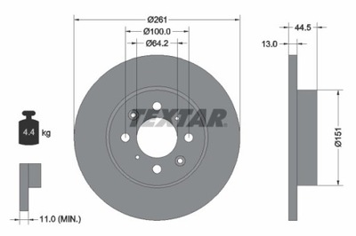 2X DISKU STABDŽIŲ ROVER PRIEK. 200/400/25/45 1,1-2,0 94-05 92090100 