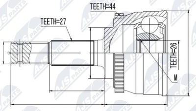 Шарнир наружный nissan almera tino , primera p12 wp12 2,2d dci фото №1