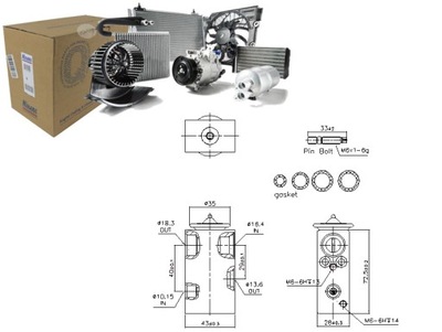 VÁLVULA DE EXPANSIÓN DE ACONDICIONADOR CITROEN C2 C3 I C3 PLURIEL FIAT PUNTO  