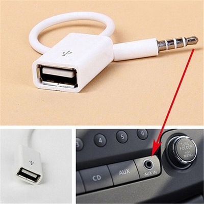 Jack 3.5 AUX Audio Plug To USB 2.0 Converter USB