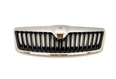 Skoda octavia ii 09- решітка радіатора решітка решітка радіатора чорний хром фото №1