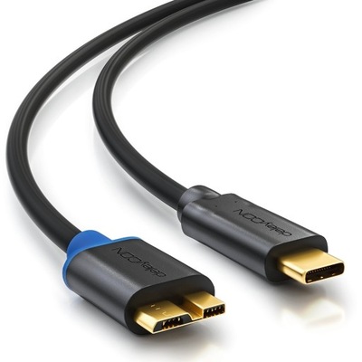 3,0m kabel USB 3.0 - typ wtyczki 3.1 - USB C na Micro USB - kabel do ładowa