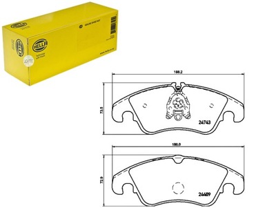 HELLA KOMPLEKTAS TRINKELIŲ STABDŽIŲ 8R0698151 8K0698 