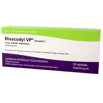 Bisacodyl VP 5mg, 30tabl. Delfarma