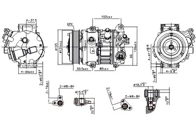 NISSENS COMPRESOR DE ACONDICIONADOR LEXUS NX TOYOTA CAMRY HIGHLANDER  