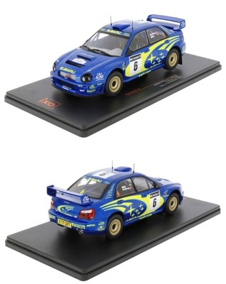 1:24 SUBARU IMPREZA WRC S7 SOLBERG RALLY RAC 2001 IXO METALOWY MODEL