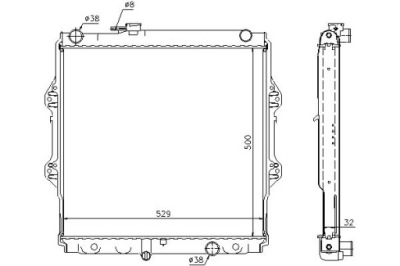 Nissens радіатор wody toyota hilux ii pick-up 2.5 фото №1