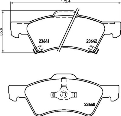 ZAPATAS DE FRENADO HELLA PAGID K05019804AA 5019803AA  