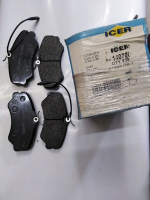 Icer 140700-700 набір гальмівних колодок гальмівних, гальма дискові фото №1