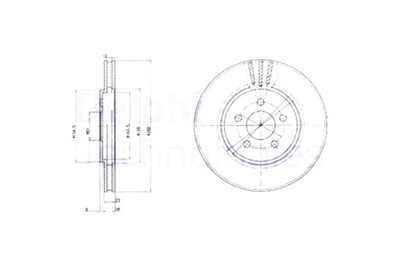 DELPHI DISCOS DE FRENADO 2 PIEZAS PARTE DELANTERA CHRYSLER CIRRUS SEBRING STRATUS  