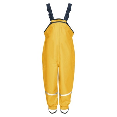 Spodnie przeciwdeszczowe dziecięce z podszewką r. 116 żółte Playshoes
