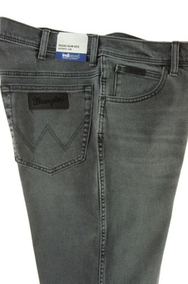 WRANGLER TEXAS SLIM Szare W34 L32 Indigood Jeans
