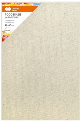 Bawełniane PODOBRAZIE MALARSKIE impregnowane naturalne 40x60, MDF 4mm Color