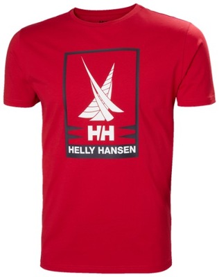 Koszulka męska HELLY HANSEN SHORELINE 2.0 T-SHIRT - Red - M