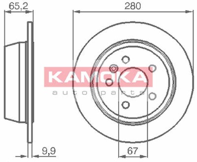 ГАЛЬМІВНІ ДИСКИ ГАЛЬМІВНІ ЗАД KAMOKA 1031722