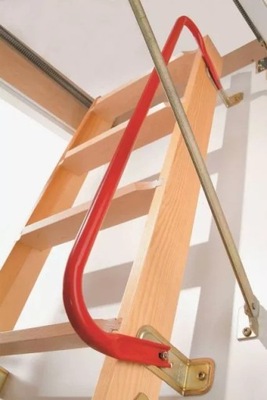 Poręcz metalowa czerwona do schodów Dolle 80cm
