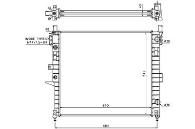 RADUADOR DEL MOTOR MERCEDES M (W163) 2.7D 12.99-06.  