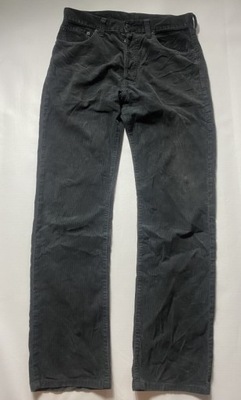 Levi's 401 STRAUSS LEVIS czarne Spodnie sztruksy W 34 L 35