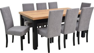 Rozkładany stół 90x170/250 i 8 krzeseł DO JADALNI