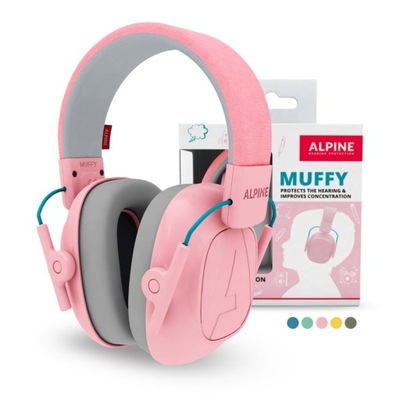 ALPINE Muffy słuchawki ochronne dla dzieci (Pink)