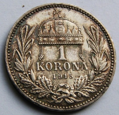 Austria. Franciszek.Józef I. 1korona 1915r.– SREBRO