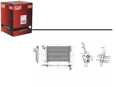 Конденсатор конденсатор кондиціонера rio 1.5crdi 05- hart фото №1