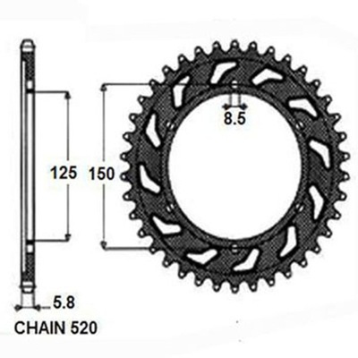 KRUMPLIARATIS NAPEDZANA GAL. MOTO. SUNSTAR 1-3547-42 