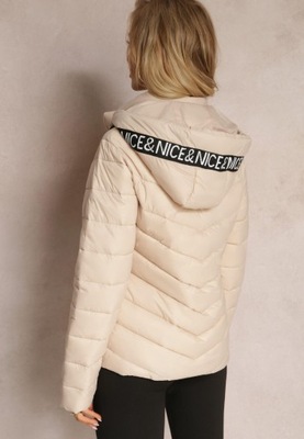 Renee Beżowa Kurtka damska S Pikowane Wiosna