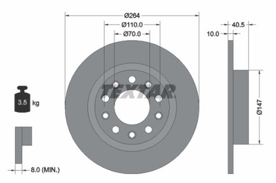 ДИСК HAM. ALFA T. GIULIETTA 10-1,4-2,0