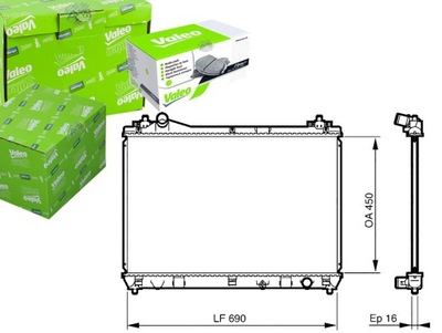 Радиатор двигателя valeo 1770066j00 фото №1