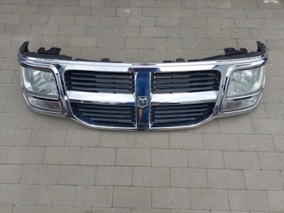 Решётка радиатора решётка радиатора хром лампы перед dodge nitro фото №1