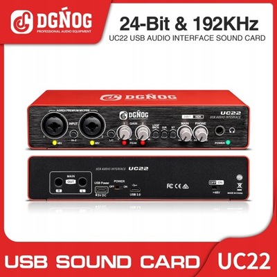 dźwiękowa interfejsu audio UC22 24-bit/192 kHz AD